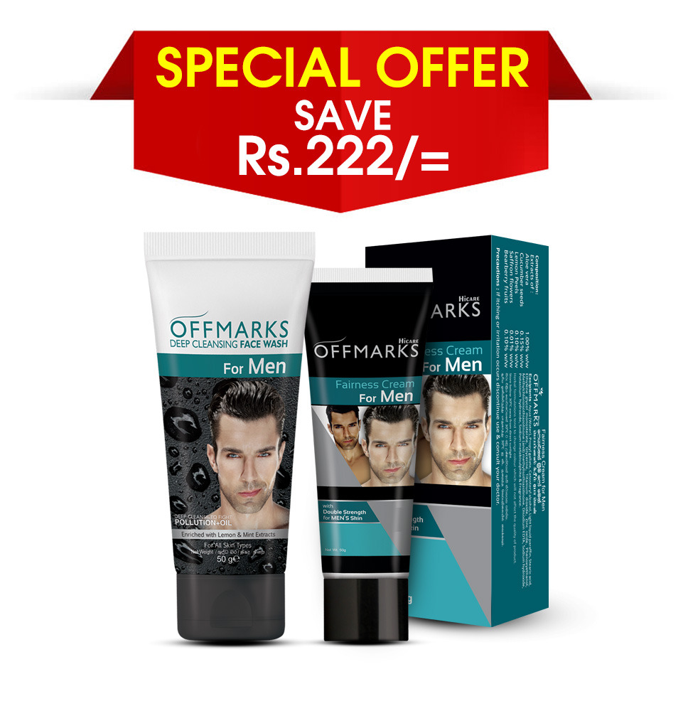 Offmarks Fairness cream + Offmarks Deep cleansing face wash for men